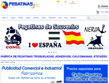 Tablet Screenshot of pegatinasjr.com